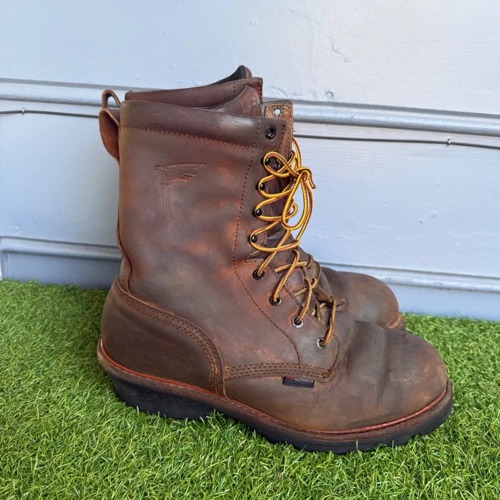 Red Wing Loggermax Boots Mens Size 11 EH Brown Leather Waterproof Thinsulate